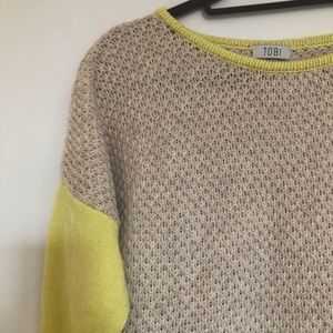 YELLOW SLEEVE TOBI SWEATER